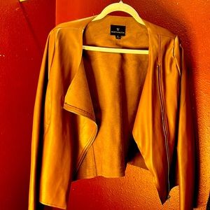 Pleather spring coat